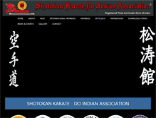 Tablet Screenshot of indianshotokan.com